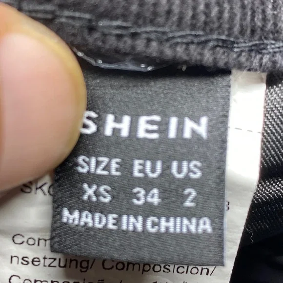 SHEIN Black Cargo Pants High Waisted Utility Pockets Casual Style XS 2 - Picture 11 of 14